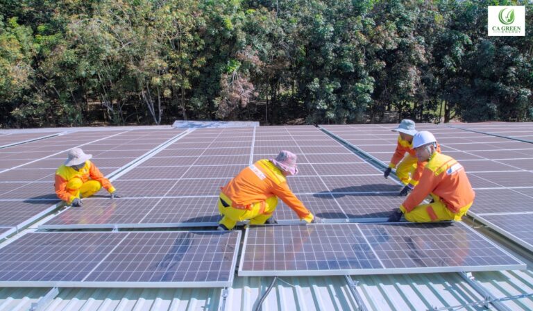 Solar panel installation at California Green Energy